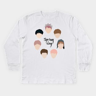 BTS Spring Day Kids Long Sleeve T-Shirt